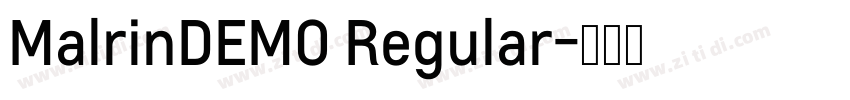 MalrinDEMO Regular字体转换